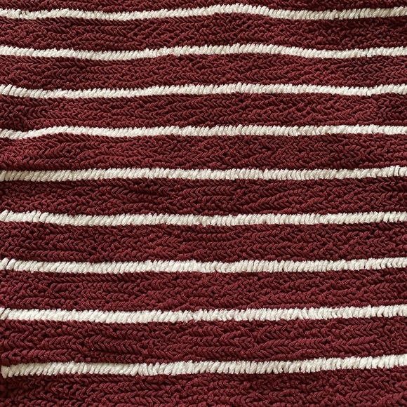 NWT hunza g striped celine swimsuit in wine/white - Picture 3 of 9